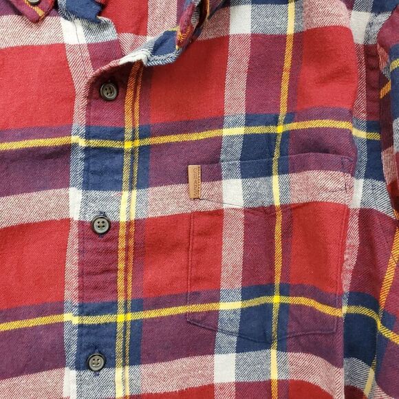 Chaps M LS Button Front Flannel Shirt, Medium - Picture 3 of 4